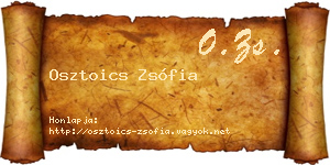 Osztoics Zsófia névjegykártya