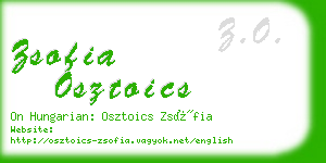zsofia osztoics business card